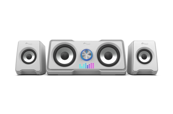 C-TECH spk-16wh, 2.1 kanaler, 16 W, Universel, Hvid, Plast, 1,3 m