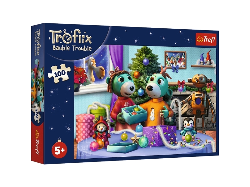 Puzzle 100El Trefl Familie Weihnachten Pu12