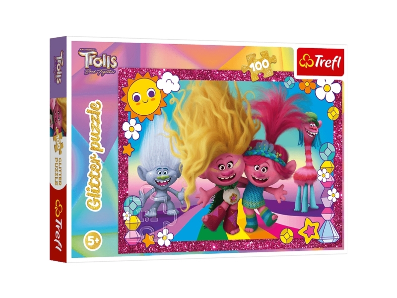 Puzzle 100El Glitzer Glitzer Trolls 3 14829 Trefl