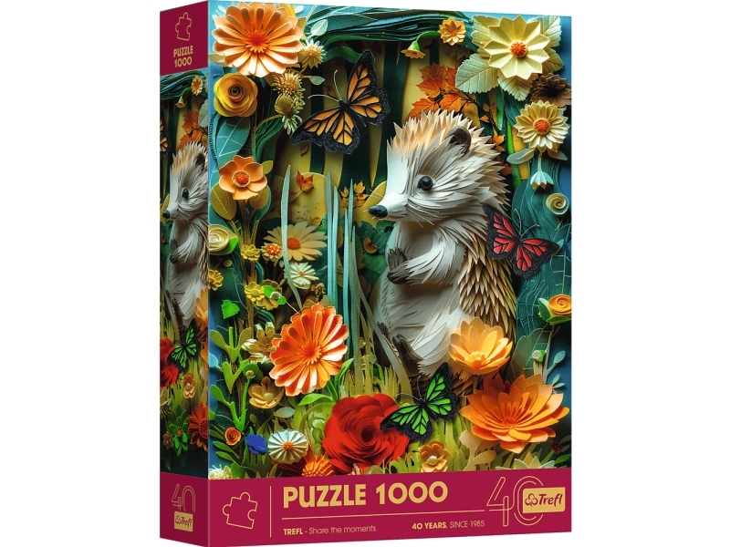 Puzzle 1000 Teile 40Th Anniversary Paper Art Hedgehog