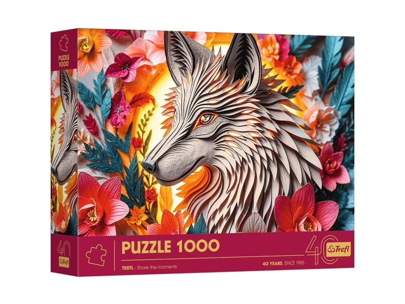 Puzzle 1000 Papierkunst: Wolf Trefl