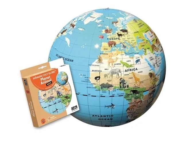 MG CALY Puhallettava pallopallo Maailman eläimet, 42 cm