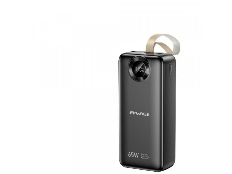 Powerbank Awei Pa-34 30000 Mah 65W Schnellladen Schwarz