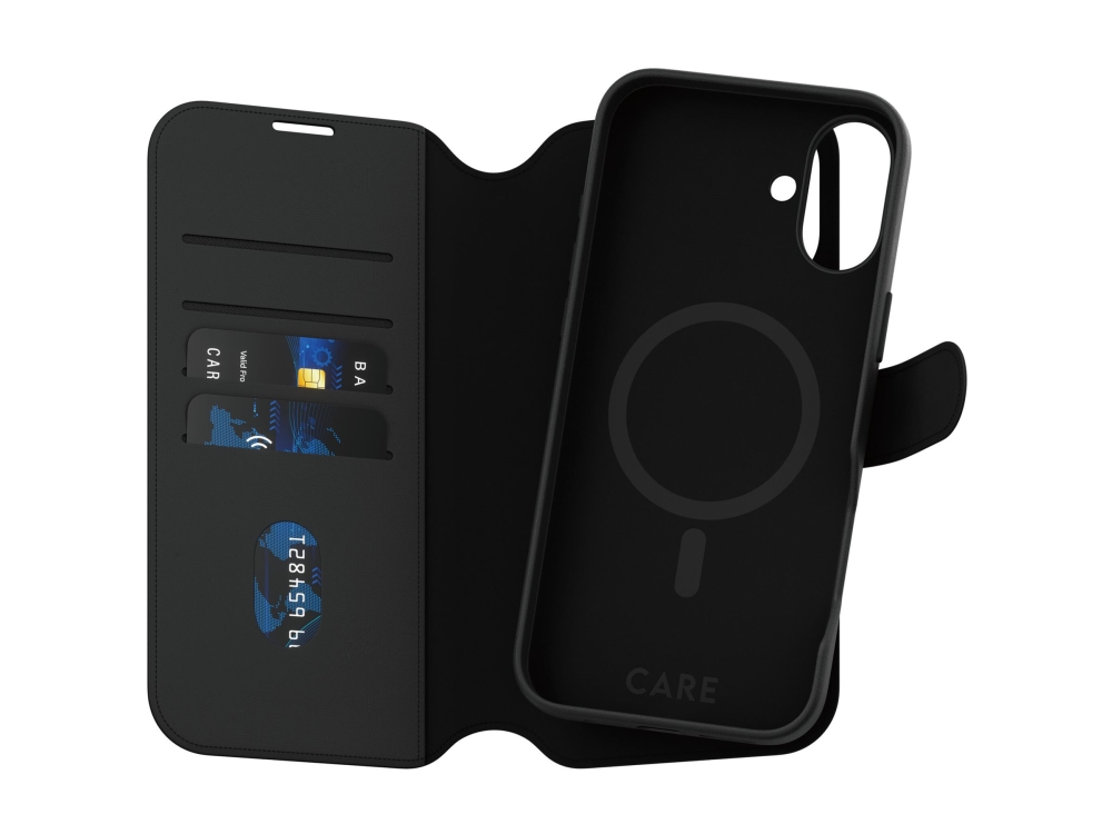 CARE by PanzerGlass Tango - Lommebok for mobiltelefon - to-i-én - MagSafe-samsvar - polykarbonat, polyuretanlær