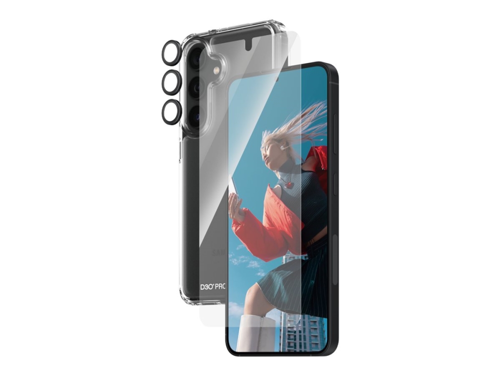 Panzerglass 3-In-1 Schutz Set Samsung Galaxy S24 | Ultra-Wide Fit, Samsung, Samsung - Galaxy S24, Trockene Anwendung, Kratzresistent, Schockresiste