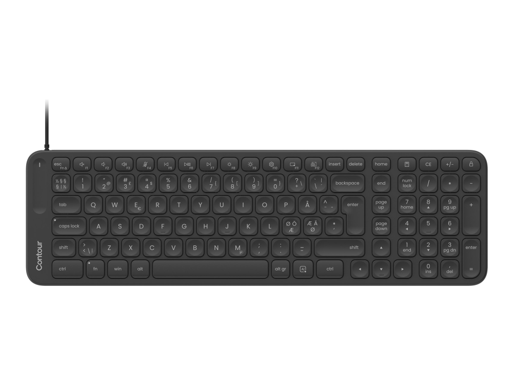 Contour Balance - Tastatur - Mellemstørrelse - Usb-C - Qwerty - Pan Nordic