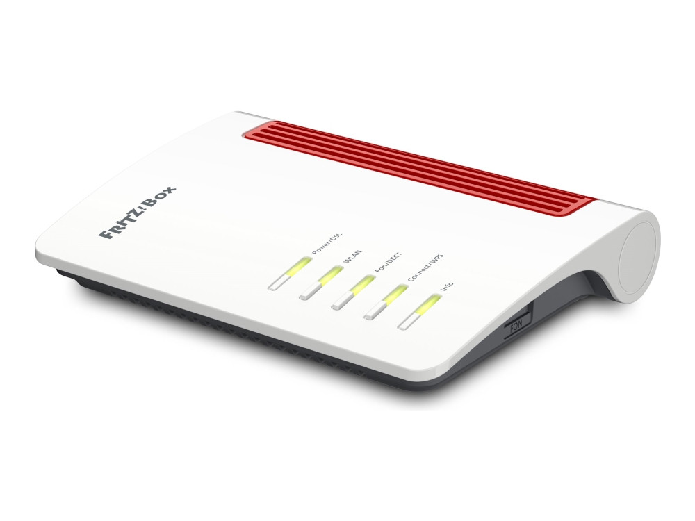 Avm Fritz!Box 7530 Ax - Trådløs Router - Dsl-Modem 4-Port Switch - 1Gbe - Wi-Fi 6 - Dual Band - Voip Telefon Adapter (Dect)
