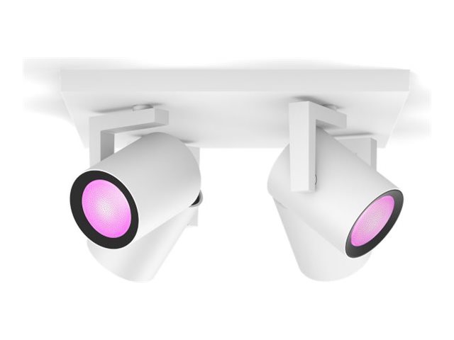 Philips Hue White and Color Ambiance Argenta - Spotlys - LED-spot lyspære x 4 - GU10 - 4.2 W - klasse E - 16 millioner farver - 2000-6500 K - hvid