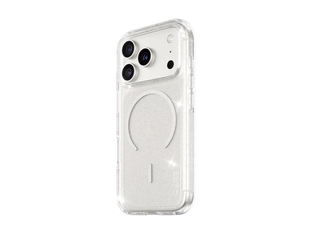 CARE by PanzerGlass Star Lit - Bagsidecover til mobiltelefon - MagSafe-kompatibilitet - hvid, klar - for Apple iPhone 17 Pro