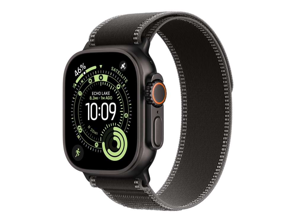 Apple Mg9u4zm/A, Band, Smartwatch, Black, Apple, Apple Watch Models 44Mm 45Mm 46Mm 49Mm, Titanium, Polyester, Spandex, Nylon