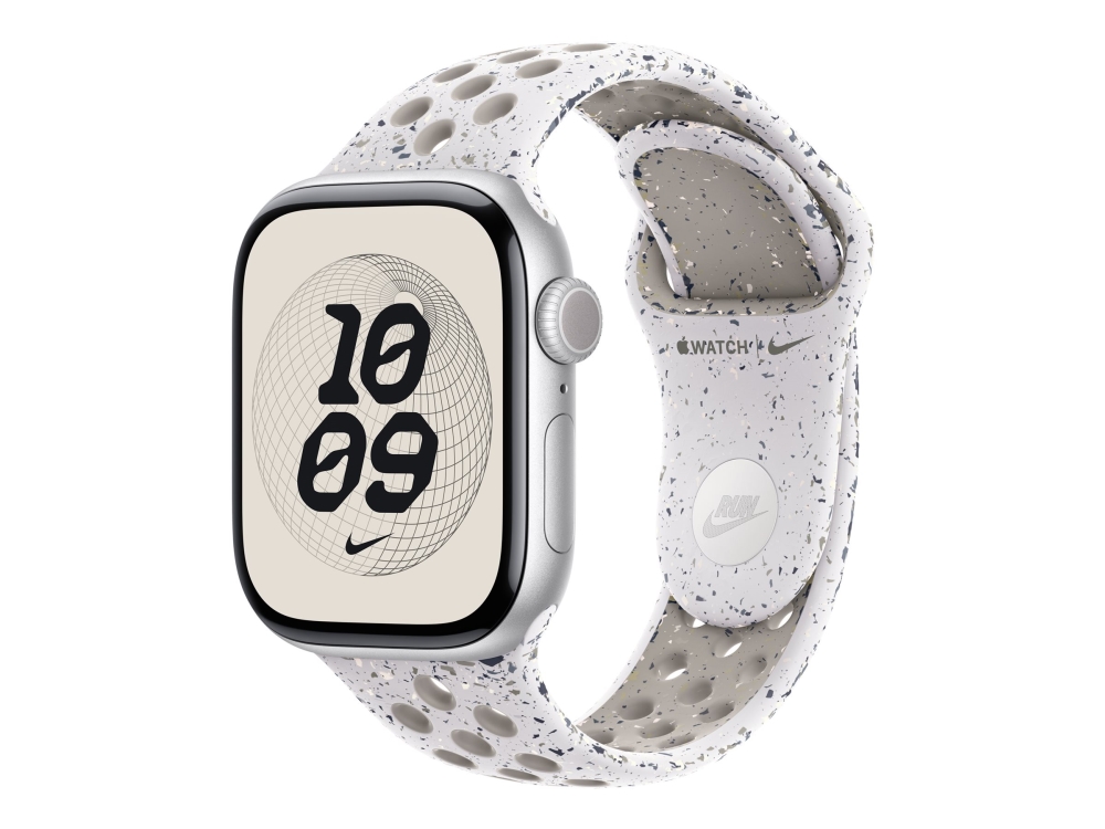 Apple Nike - Rem For Smart Watch - 42Mm - M/L Størrelse - Sløret Grå - For Watch Hermès Series 7, Hermès Series 9, Se 3, Series 10, Series 11, Series