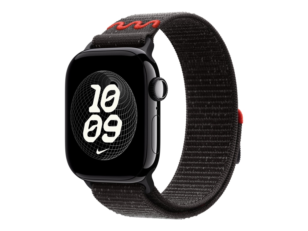 Apple Nike - Løkke For Smart Watch - 42Mm - 130 - 190 Mm - Midnat Sort - For Watch Hermès Series 7, Hermès Series 9, Se 3, Series 10, Series 11, Seri