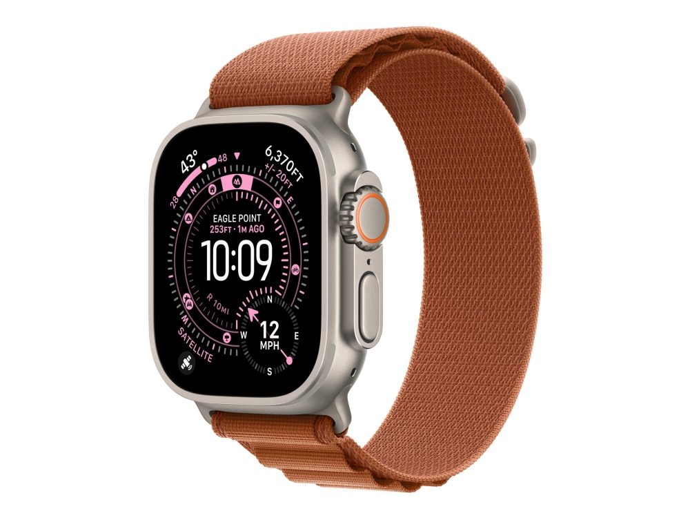 Apple Mftc4zm/A, Band, Smartwatch, Braun, Apple, Apple Watch Models 44Mm 45Mm 46Mm 49Mm, Titan, Polyester, Spandex