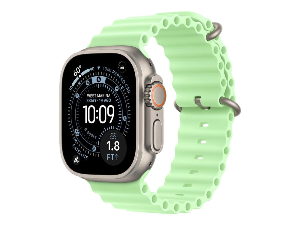 Apple Natural Titanium Finish, Band, Smartwatch, Grün, Apple, Apple Watch: 44Mm, 45Mm, 46Mm, 49Mm, Fluor-Elastomer, Titan