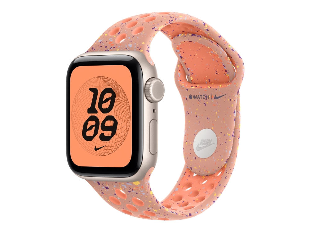 Apple Nike - Rem for smart watch - 40mm - S/M størrelse - alpenglow pink - for Watch Hermès Series 7, Hermès Series 9, SE 3, Series 10, Series 11, Se