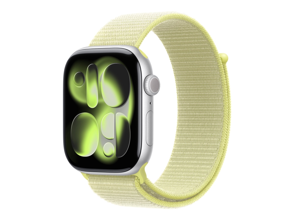Apple - Løkke For Smart Watch - 46Mm - 145 - 220 Mm - Neongul - For Watch Hermès Series 9, Se 3, Series 10, Series 11, Series 8, Series 9, Ultra 2, U