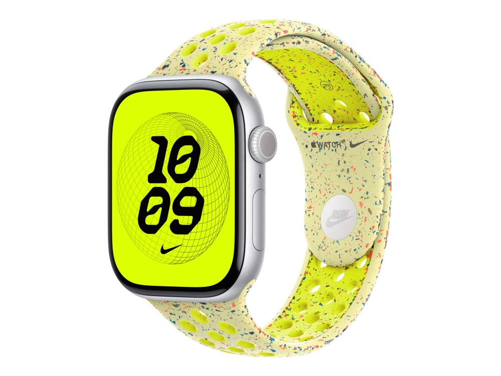 Apple Nike - Rem For Smart Watch - 46Mm - M/L (Passer Til Håndled På 160 - 210 Mm) - Volt Splash - For Watch Hermès Series 9, Se 3, Series 10, Series