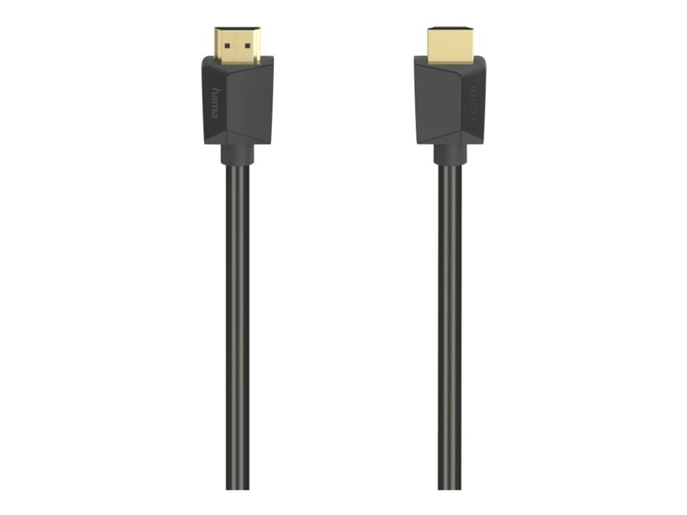 Hama Essential Line - Ultra High Speed - Hdmi-Kabel Med Ethernet - Hdmi Han Til Hdmi Han - 2 M - Afskærmet - Sort - 4K120 Hz Support, 8K60 Hz (7680 X