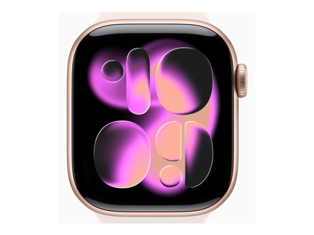 Apple Watch Series 11 GPS + Cellular 42mm Rose Gold Aluminium Case with Light Blush Sport Band - S/M