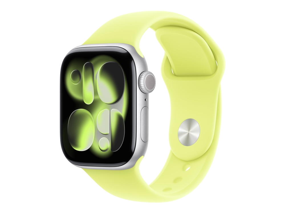 Apple - Rem For Smart Watch - 42Mm - S/M Størrelse - Neongul - For Watch Hermès Series 7, Hermès Series 9, Se 3, Series 10, Series 11, Series 8, Seri