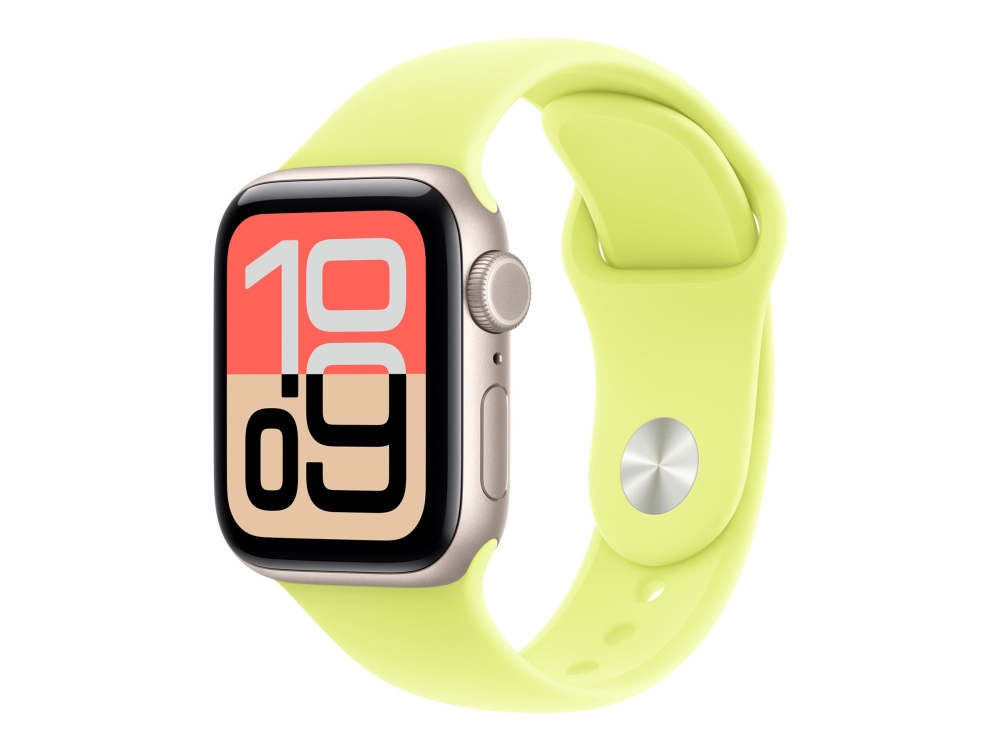 Apple - Rem For Smart Watch - 40Mm - S/M Størrelse - Neongul - For Watch Hermès Series 7, Hermès Series 9, Se 3, Series 10, Series 11, Series 8, Seri