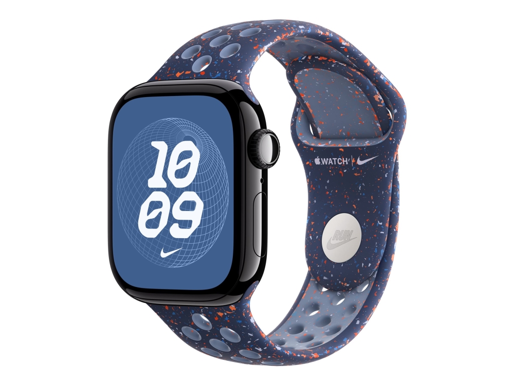 Apple Nike - Rem For Smart Watch - 42Mm - S/M Størrelse - Blå Bånd - For Watch Hermès Series 7, Hermès Series 9, Se 3, Series 10, Series 11, Series 8