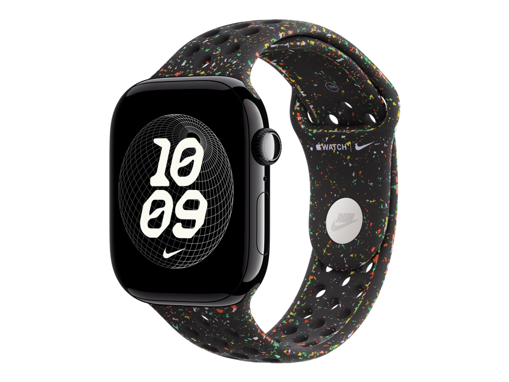 Apple Nike - Rem For Smart Watch - 46Mm - M/L (Passer Til Håndled På 160 - 210 Mm) - Midnat Sort - For Watch Hermès Series 9, Se 3, Series 10, Series