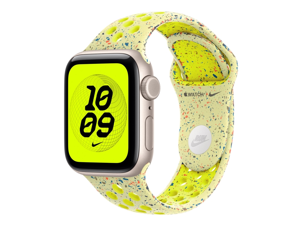 Apple Nike - Rem For Smart Watch - 40Mm - S/M Størrelse - Volt Splash - For Watch Hermès Series 7, Hermès Series 9, Se 3, Series 10, Series 11, Serie