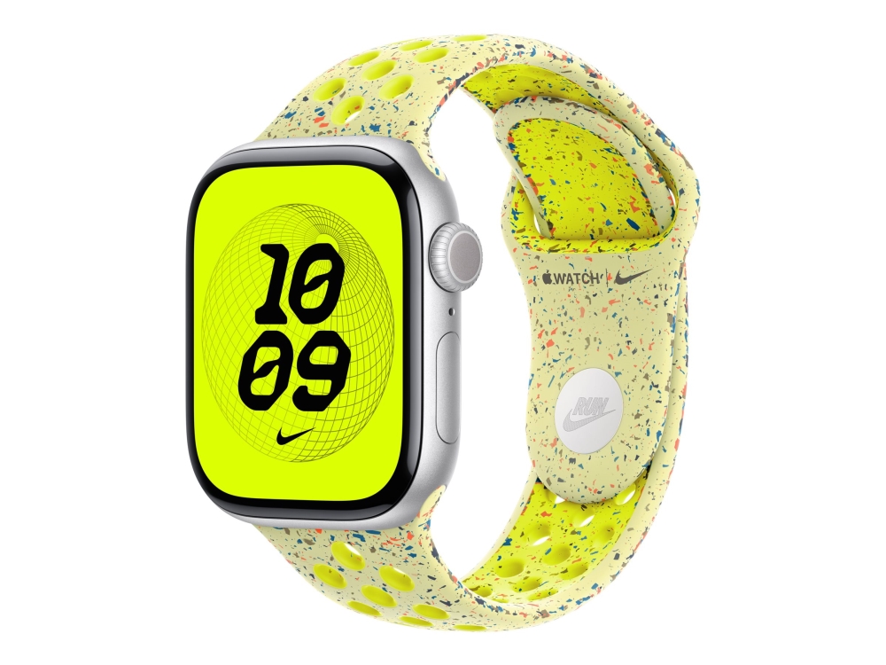Apple Nike - Rem For Smart Watch - 42Mm - S/M Størrelse - Volt Splash - For Watch Hermès Series 7, Hermès Series 9, Se 3, Series 10, Series 11, Serie