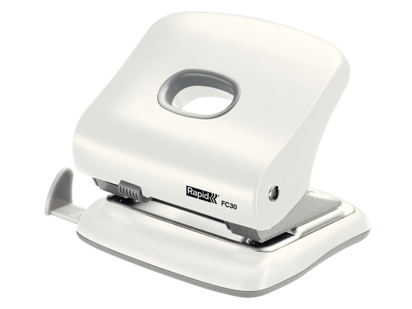 Rapid Hålslag FC30 2 hål 30 ark, 30 ark, Vit, Plast, 8 cm, 5,5 mm, A6 | Kontorsmaterial - Hålslagare - 2 Hålslagare | GameStuff