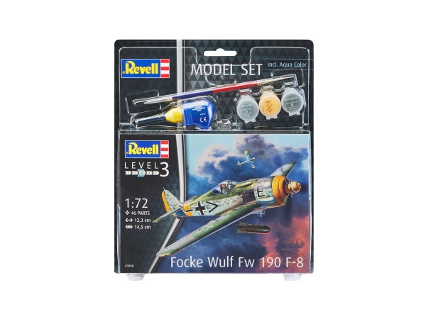 Modelluppsättning Focke Wulf Fw190 F-8 | Hobby - Modellbygge - Plast Byggmodeller - Starter set | GameStuff