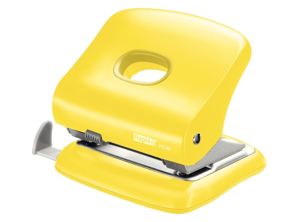 Rapid Hålslag FC30 2 hål 30 ark, 30 ark, Gul, Plast, 8 cm, 5,5 mm, A3 | Kontorsmaterial - Hålslagare - 2 Hålslagare | GameStuff