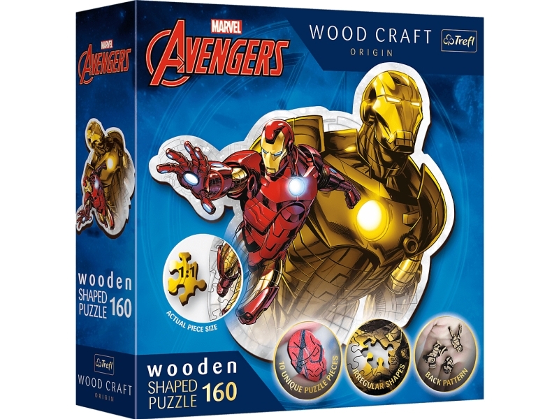 Trefl Avengers Holzpuzzle "Iron Man", 160 Teile.