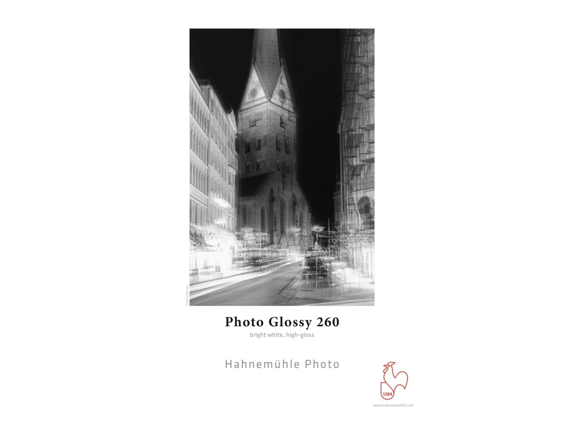 Hahnemühle Photo Glossy 260, Glans, 260 G/M², Inkjet, A4, Hvid, 25 Ark