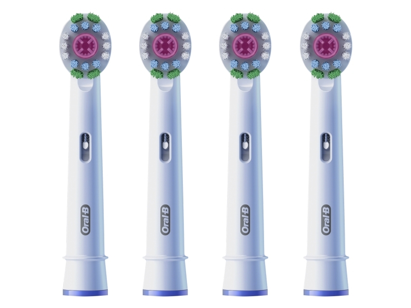 Oral-B 3D White 860960, 4 styck, Vit, Oral-B, 60 mm, 18 mm, 220 mm | Hälsa - Tandvård - Tandborsthuvuden | GameStuff
