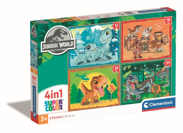 Clementoni Cle Puzzle 4In1 Supercolor Jurassic World 21521