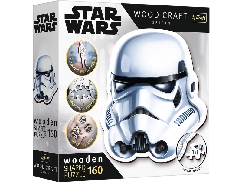 Trefl Puzzle 160 Dele Konturpuslespil I Træ Stormtroopers Hjelm