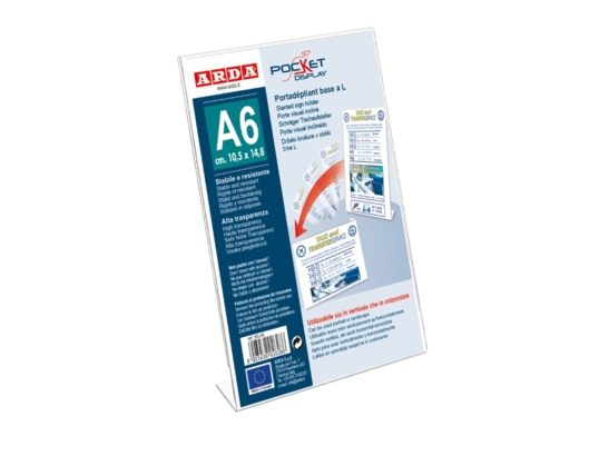 ARDA 80LA6, Transparent, A6, Universal, 105 mm, 148 mm | Möbler - Tillbehör - Broschyrhållare | GameStuff