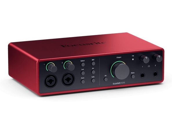 Focusrite Scarlett 16i16, Skrivbord, Röd, Svart, USB Type-C, 16 dBu, 3 O, 24-bit/192kHz | TV, Ljud & Bild - Musikstudio - Ljud - Studio - Inspelning | GameStuff