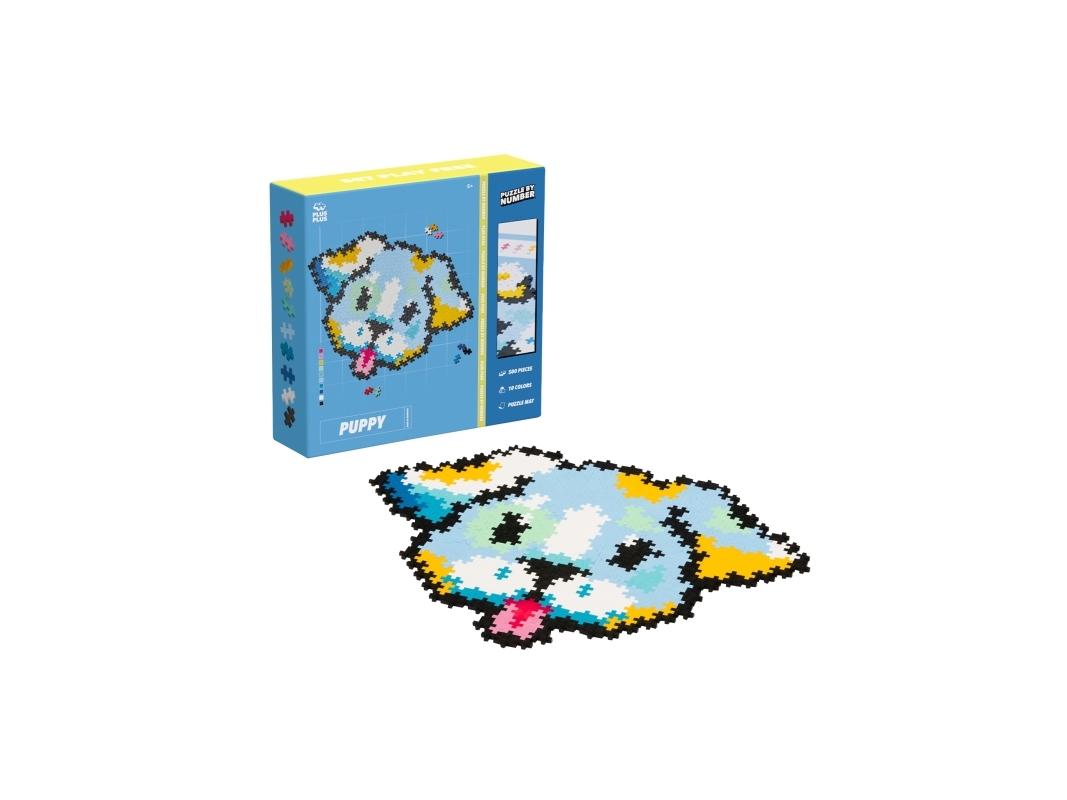 Plus-Plus Puzzle By Number Puppy 500Pcs