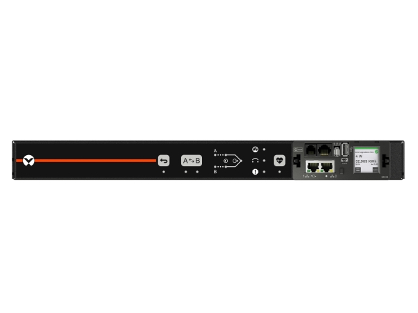 Vertiv Geist Ags5m1r5-06Cf13-2Ps6ps6b211-D, Omskiftet, 0U, Enfaset, Vandret, Sort, Led