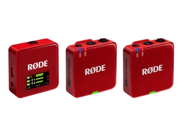 Rode Wireless Go 3 Trådløst Mikrofonsystem, Rød