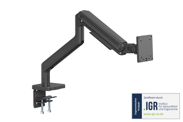 Digitus Single Monitor Mount, 49", 20 Kg, Clamp, 20 Kg, 124.5 Cm (49"), 100 X 100 Mm, Height Adjustment, Black