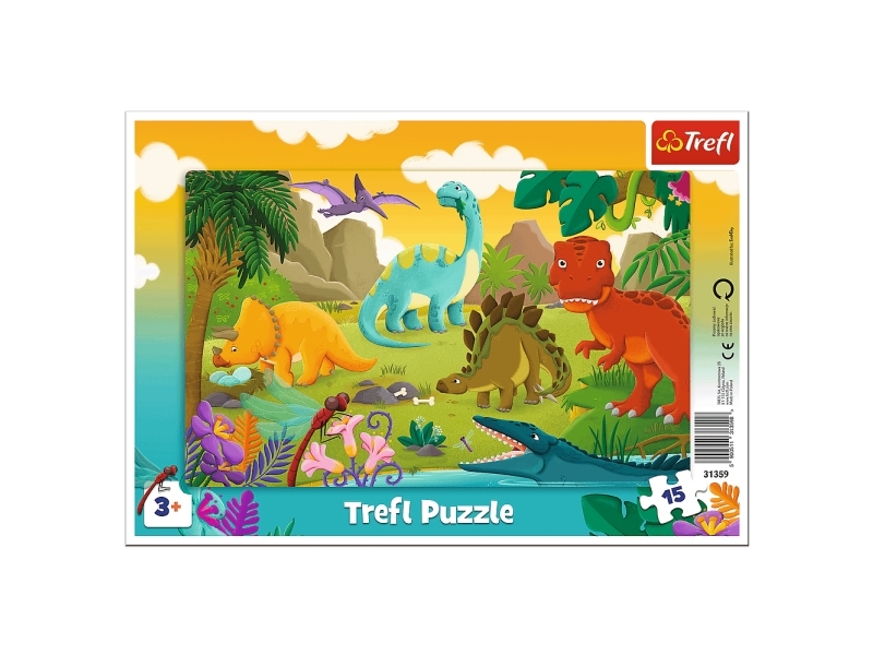 Trefl Puzzle 15El Frames Dinosaurier 31359 Trefl
