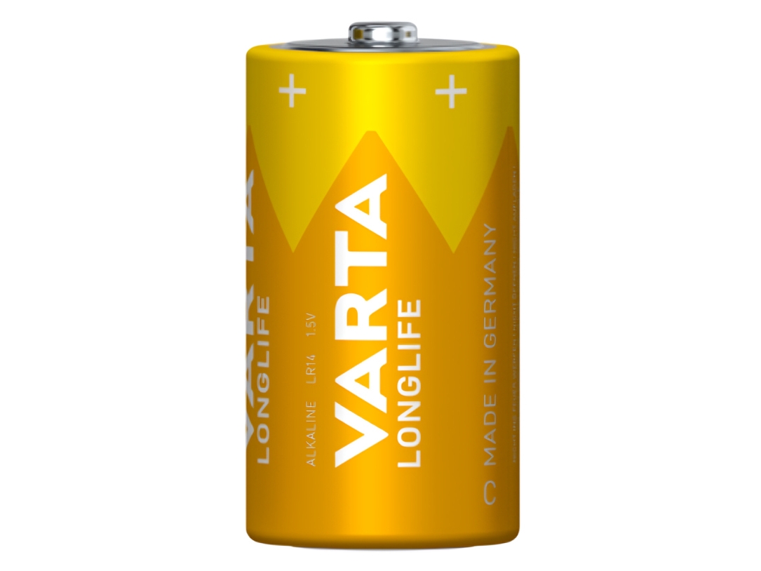 Varta Longlife D, Engangsbatteri, D, Alkaline, 1,5 V, 2 stk, 61,5 mm