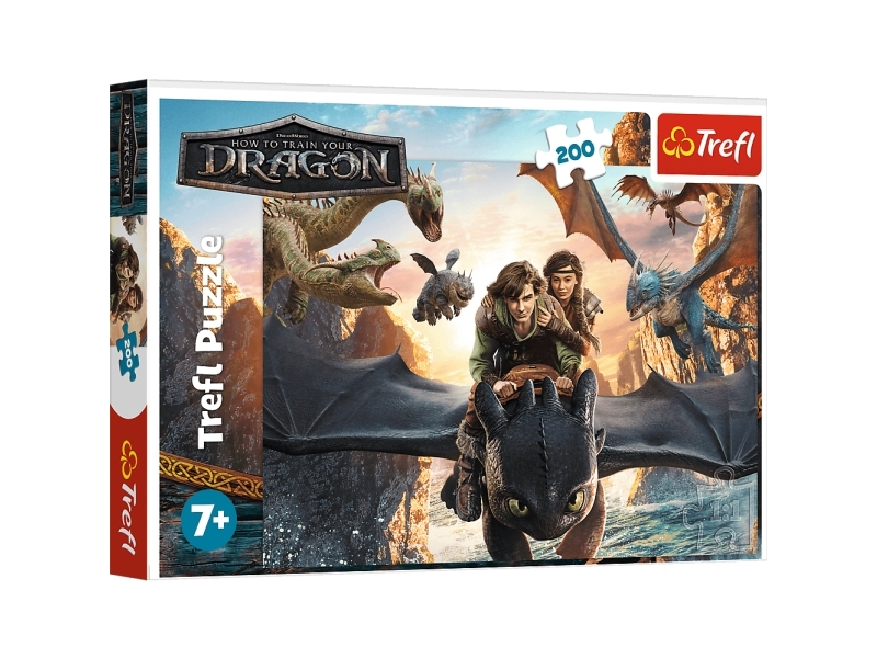 Trefl Puzzle How To Train Your Dragon, Ohnezahn Und Freunde 200 Elemente (13348)