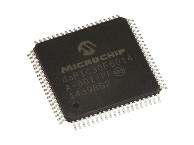 Microchip Technology Dspic30f, 16Bit Digital Signal Processor 30Mips 4.096 Kb, 144 Kb Flash 80-Pin Tqfp