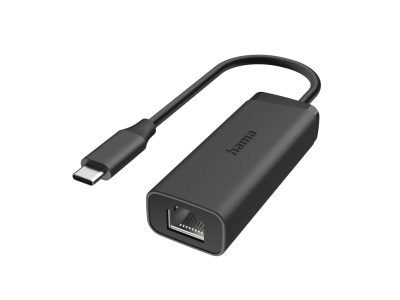 Hama 00200360, Usb Typ-C, Rj-45, Männlich, Schwarz, Männlich, Weiblich