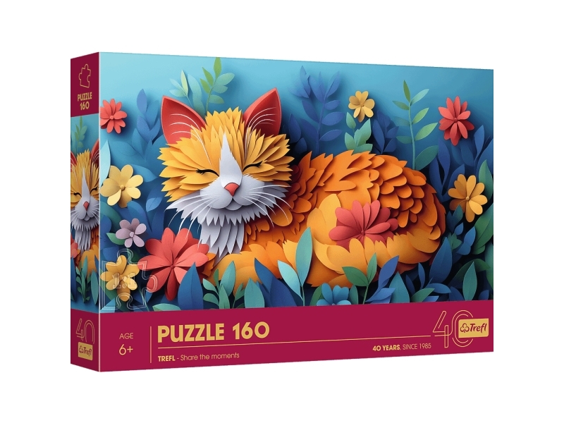 Puzzle 160 40. Jahrestag Trefl Paperart: Kätzchen 40049