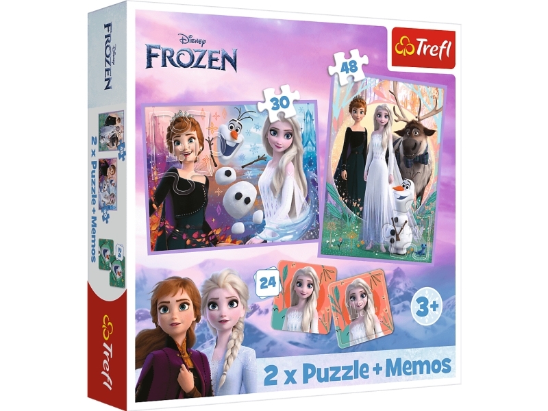 Puzzle 2In1 + Memos Prinzessinnen In Ihrem Eigenen Land. Frozen2 93335 Trefl